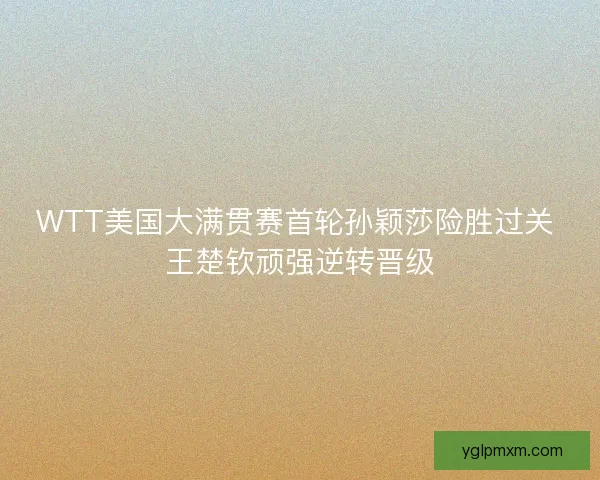 WTT美国大满贯赛首轮孙颖莎险胜过关 王楚钦顽强逆转晋级